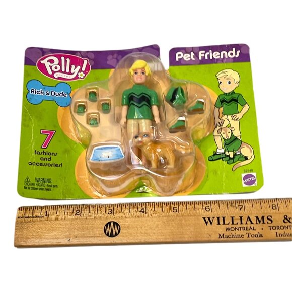 Vintage Polly Pocket Rick and Dog Dude Pet Friends New 2002 - Picture 4 of 4